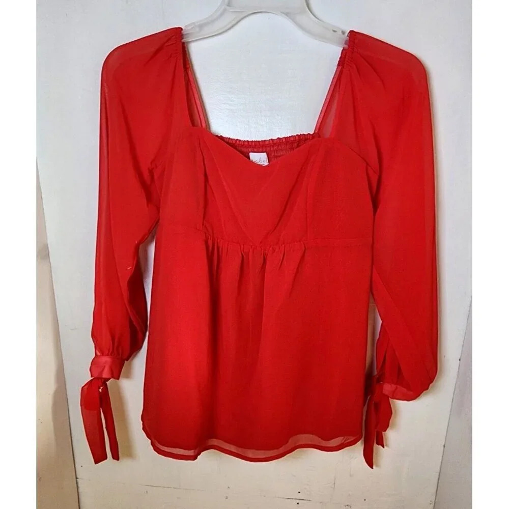 Isabel Maternity by Ingrid & Isabel Red Blouse
